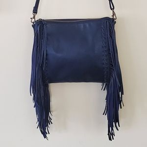 Carlos Santana Crossbody Bag with Fringe and Remov